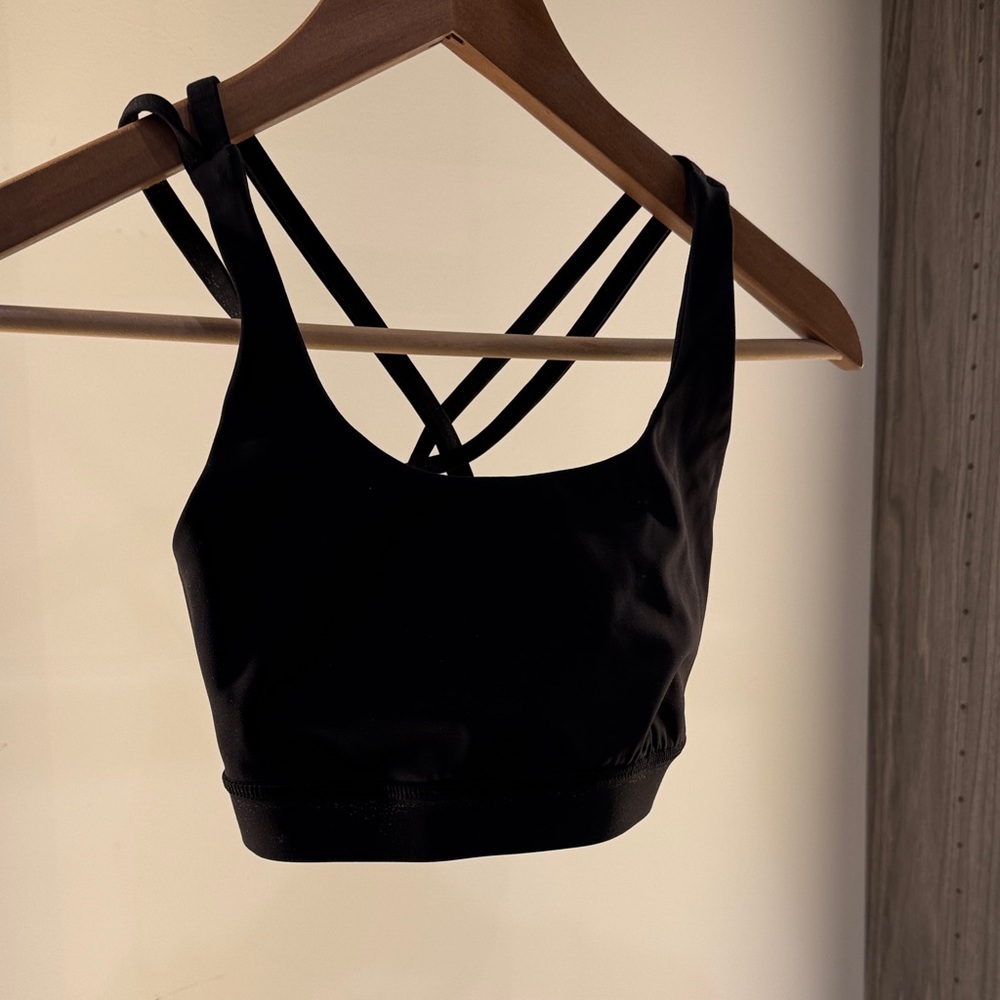 Lululemon Athletica Black Strappy Sports Bra